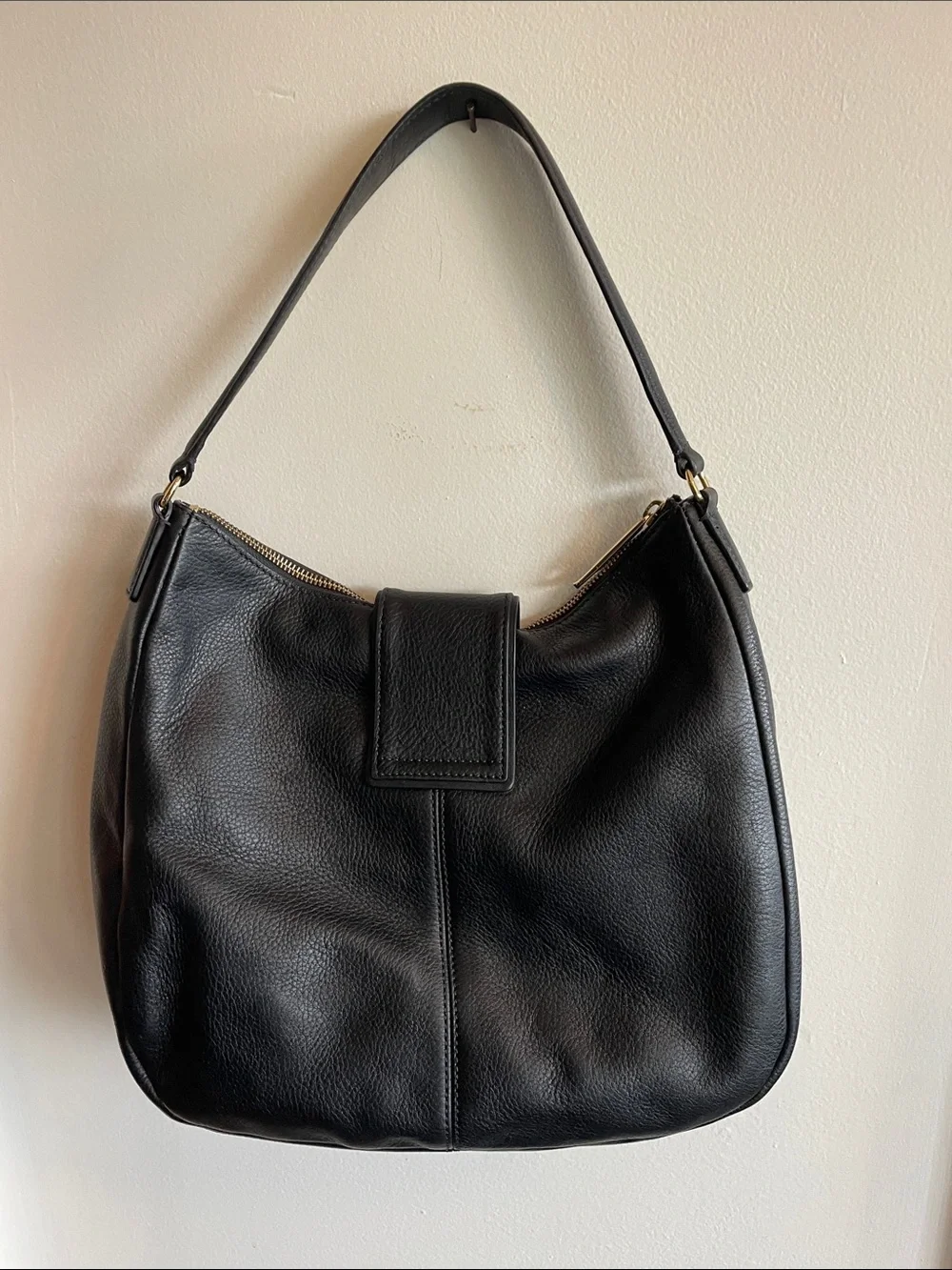 TALBOTS Greenwich Quilted Tartan & Leather Hobo Shoulder Bag